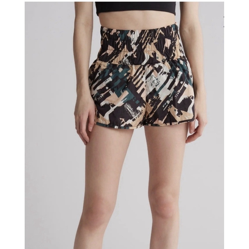 Free People Movement The Way Home Shorts Womens Medium Stroke Of Luck Print
